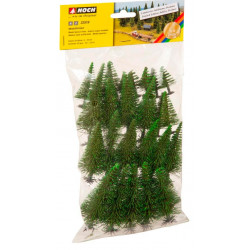 Model spruce trees.