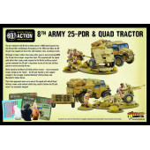 8th Army 25 pounder Light Artillery, Quad & Limber. Bolt Action.