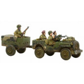 Jeep y remolque aerotransportados británicos. Bolt Action.