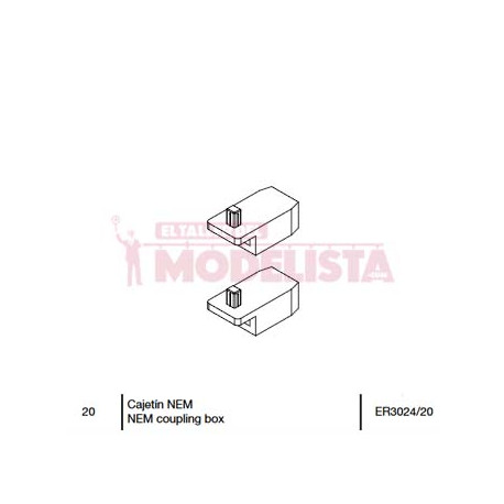 NEM coupling box series 7800 RENFE.