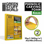 Phenolic carving foam 4 mm (x2). A5.