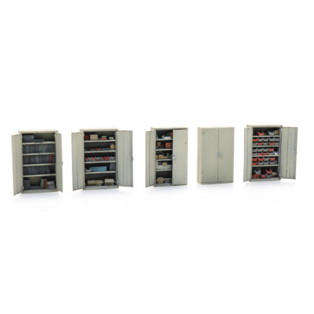 Workshop tool cabinets.