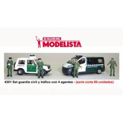 Set Guardia Civil, dos vehículos, cuatro agentes. ANESTE 4301