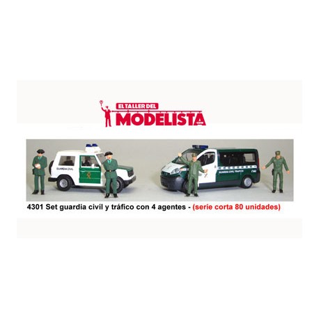 Set Guardia Civil, dos vehículos, cuatro agentes. ANESTE 4301