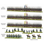 Montañeses y fusileros británicos. Black Powder Epic Battles: Waterloo.