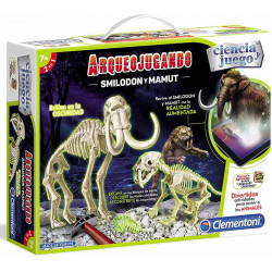 Arqueojugando Mamut y Smilodon fosforescente.