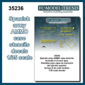 Decal set: Spanish army ammo case stencils.