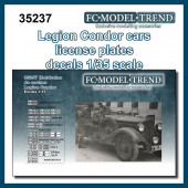 Decal set: Legion Condor cars license plates.