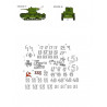 Decal set: T-26 in Spain, republican side.