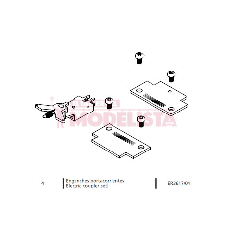 Electric coupler set for RENFE 591.