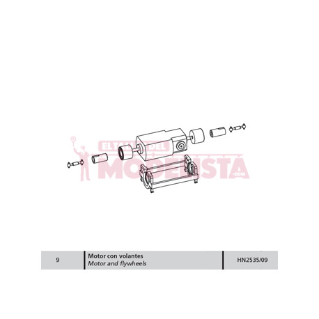 Motor con volantes para 269 de RENFE.