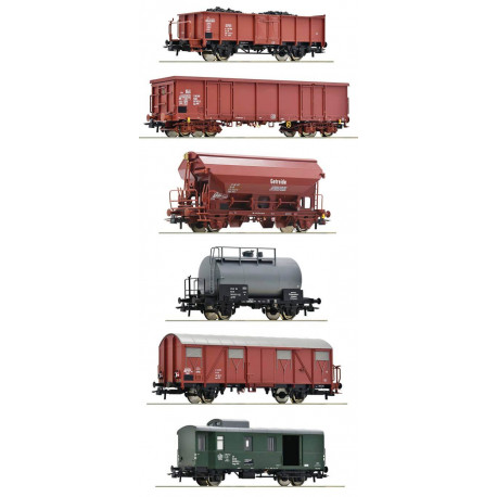 6-piece set: Goods train, DR.