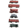 Set de 6 piezas: “Tren de mercancíasl”.