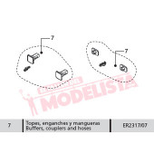 Buffers, coupler and hose for RENFE 352.