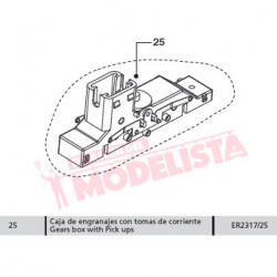 Caja de engranajes con tomas de corriente para RENFE 352.