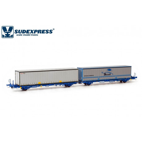 Container carrier wagon Cimar/Sesé, Captrain.