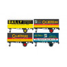 Set of trailers: Bailly, Calberson (x2) and Au Bon Marche.