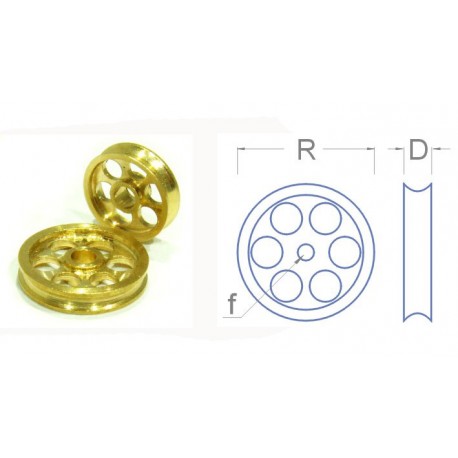 Rueda para polea, 10 mm. RB 010-10