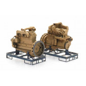 Industrial diesel engine transport pallet (x2).