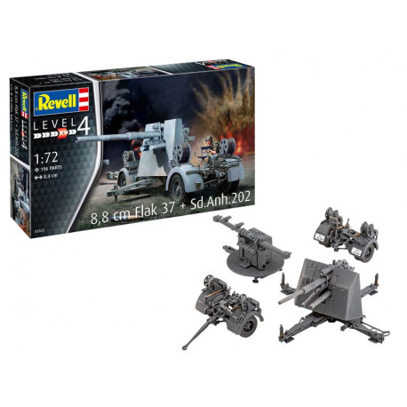 Flak 37 de 8,8 cm y Sd. Anh.202.