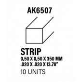 Styrene strip 0,5 X 5 mm.