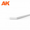 Styrene strip 0,5 X 2 mm.