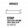 Styrene strip 1 X 5 mm.