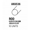 Styrene rod 0,50 diameter x 350 mm.