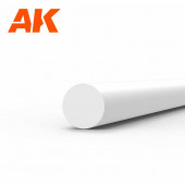 Styrene rod 2 diameter x 350 mm.