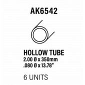 Styrene hollow tube 2 diameter x 350 mm.