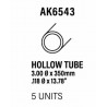 Styrene hollow tube 3 diameter x 350 mm.