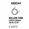 Styrene hollow tube 4 diameter x 350 mm.