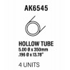 Styrene hollow tube 5 diameter x 350 mm.