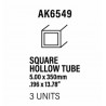 Styrene tube 5 diameter x 350 mm.