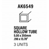 Styrene tube 5 diameter x 350 mm.