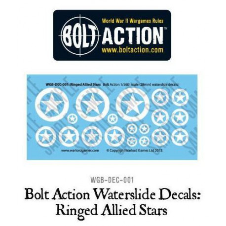 Bolt Action Ringed Allied Stars decal sheet.