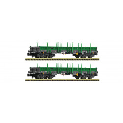 2 piece set: Flat wagons, RENFE.