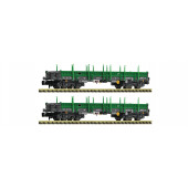 2 piece set: Flat wagons, RENFE.