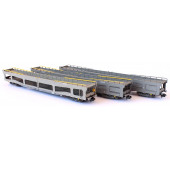 3-piece set car carrier wagons, RENFE.