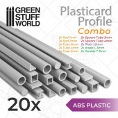 20 perfiles Plasticard. GREEN STUFF WORLD 9128