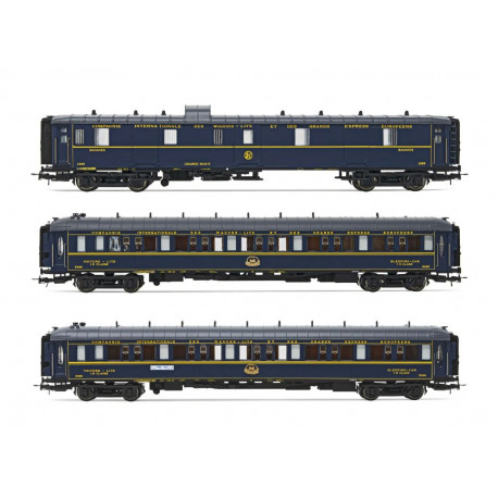 Set de 3 coches CIWL, "Train Bleu".