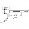 Enganche metálico con cabeza tipo "Whisker" (x4). KADEE 148