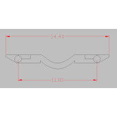 Set 10 stick couples "Pipe" 15,4mm.