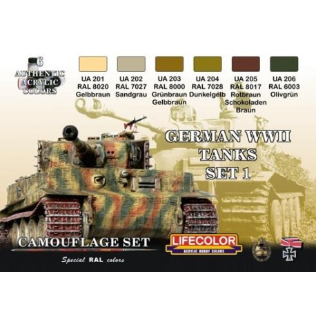 German WWII Tanks Set 1. LIFECOLOR CS01