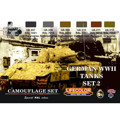 Set 2 Tanques Alemanes WWII. LIFECOLOR CS03