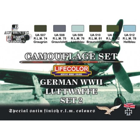 Set 2 Luftwaffe Alemana WWII. LIFECOLOR CS07