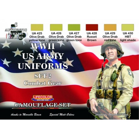 Set 2 Uniformes Estadounidenses WWII. LIFECOLOR CS18