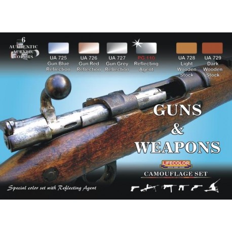 Guns and weapons set. LIFECOLOR CS26