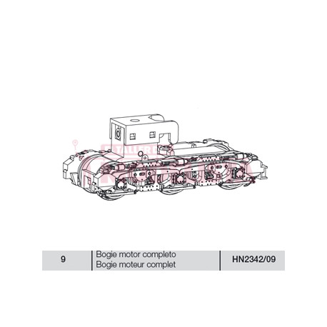 Bogie motor completo, RENFE 277.