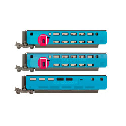 Set de 3 coches TGV Duplex OuiGo, SNCF.